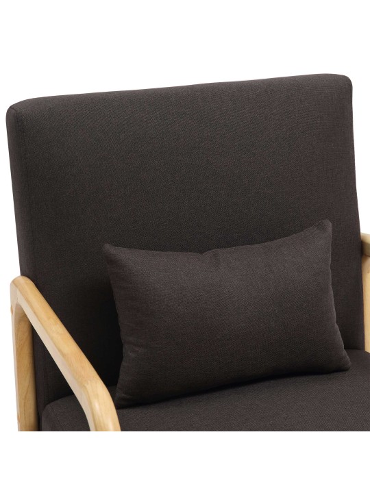 Fauteuil Hibbing tissu, brun