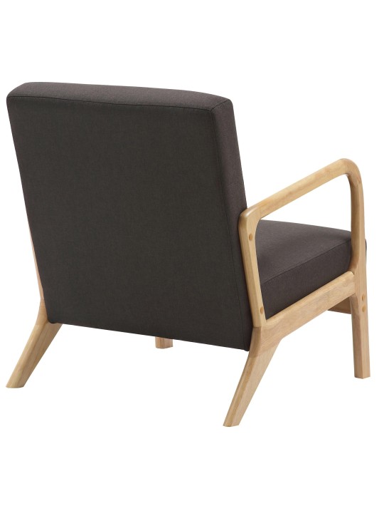 Fauteuil Hibbing tissu, brun