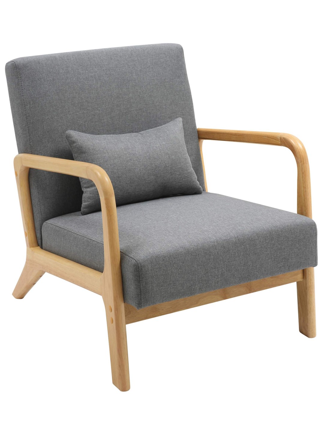 Fauteuil Hibbing tissu, gris clair