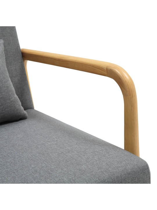 Fauteuil Hibbing tissu, gris clair