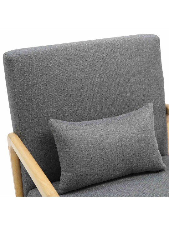 Fauteuil Hibbing tissu, gris clair