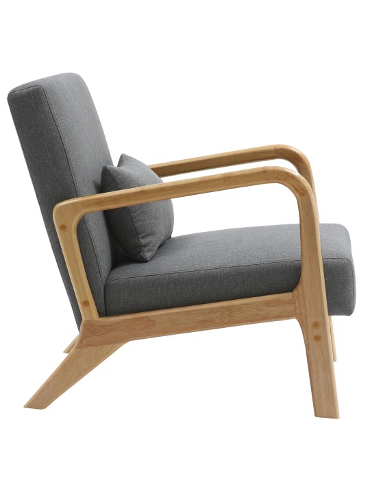 Fauteuil Hibbing tissu, gris clair