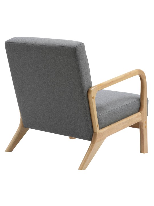 Fauteuil Hibbing tissu, gris clair