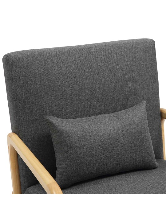 Fauteuil Hibbing tissu, gris foncé Fauteuil Hibbing tissu, gris foncé