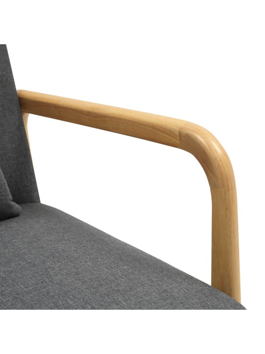 Fauteuil Hibbing tissu, gris foncé Fauteuil Hibbing tissu, gris foncé