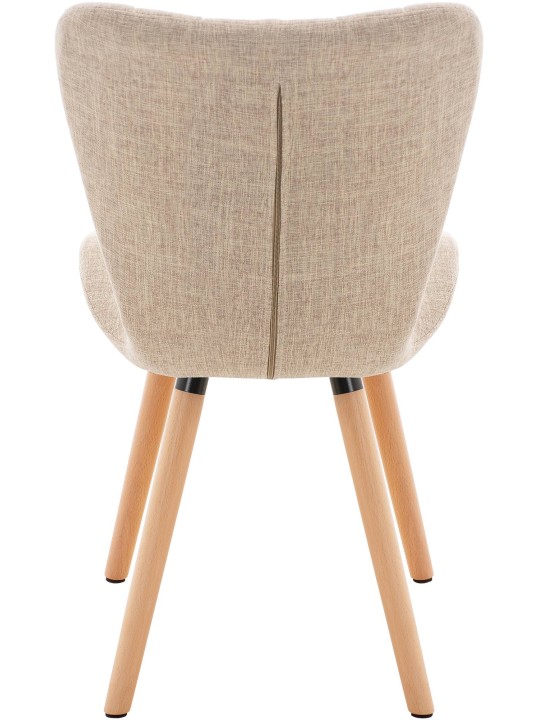 Lot de 2 chaises Elda tissu, crème Lot de 2 chaises Elda tissu, crème