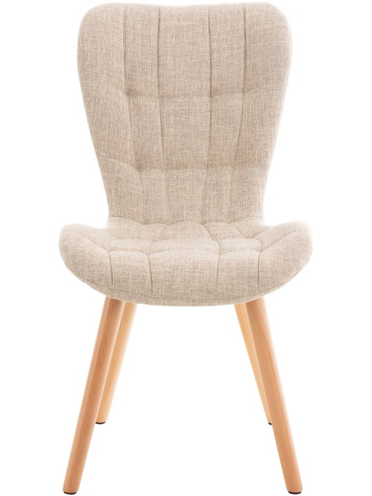 Lot de 2 chaises Elda tissu, crème Lot de 2 chaises Elda tissu, crème