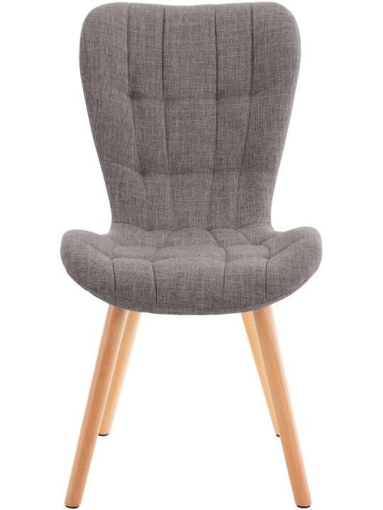 Lot de 2 chaises Elda tissu, gris clair Lot de 2 chaises Elda tissu, gris clair