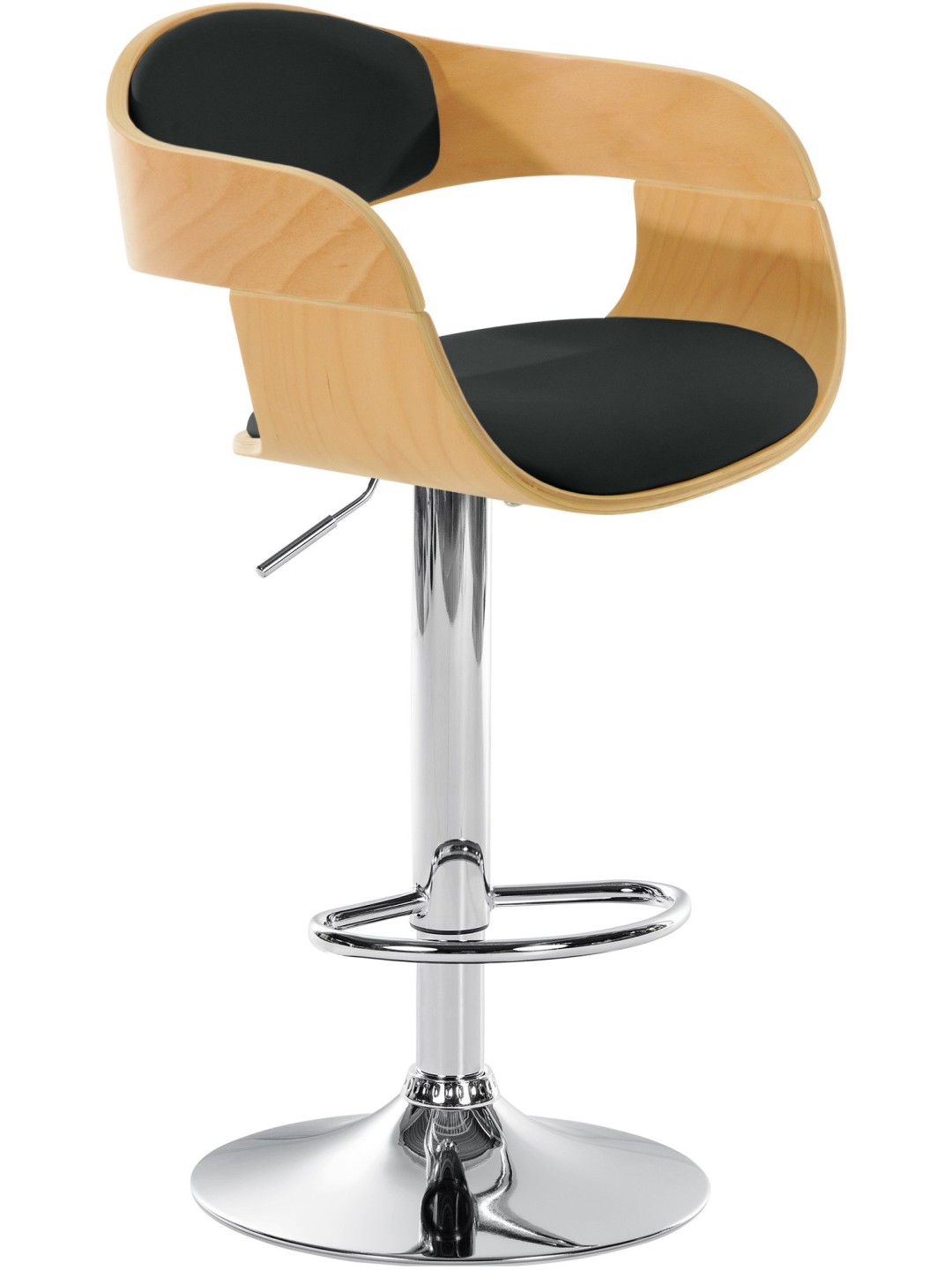 Tabouret de bar Kingston C, naturel/noir