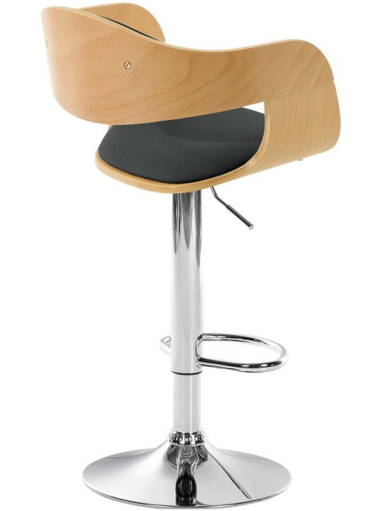 Tabouret de bar Kingston C, naturel/noir