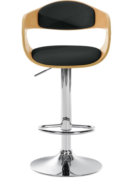 Tabouret de bar Kingston C, naturel/noir