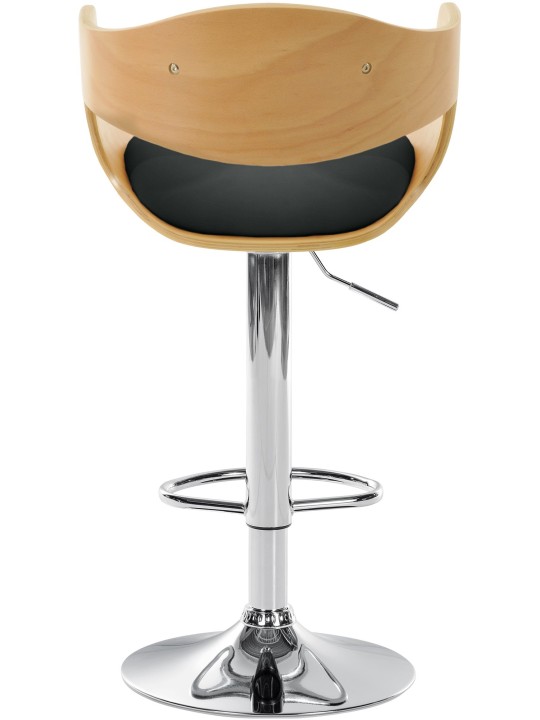 Tabouret de bar Kingston C, naturel/noir