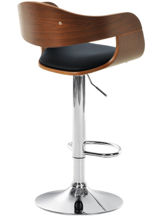 Tabouret de bar Kingston C, noyer/noir