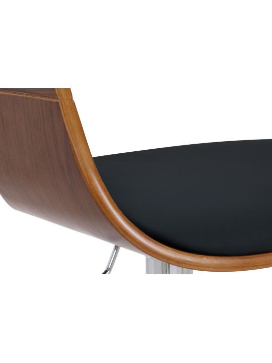 Tabouret de bar Kingston C, noyer/noir