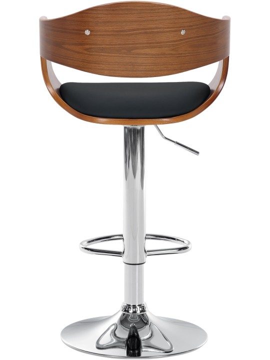 Tabouret de bar Kingston C, noyer/noir