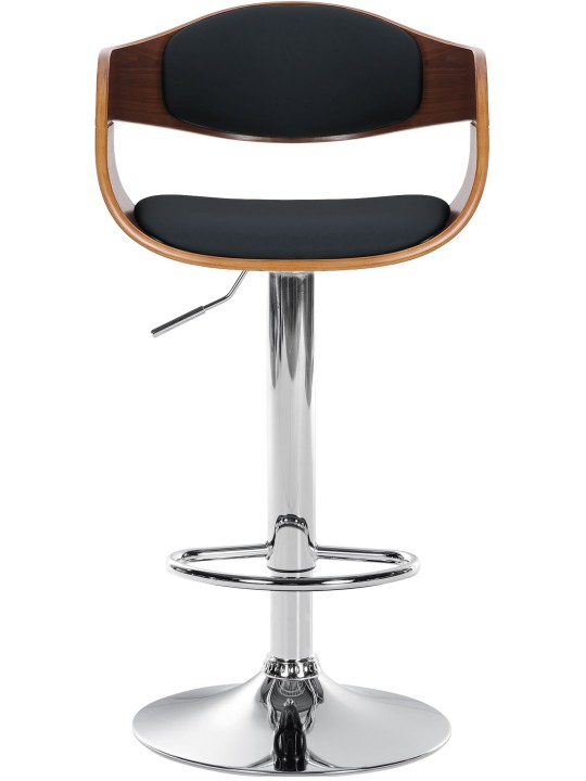 Tabouret de bar Kingston C, noyer/noir