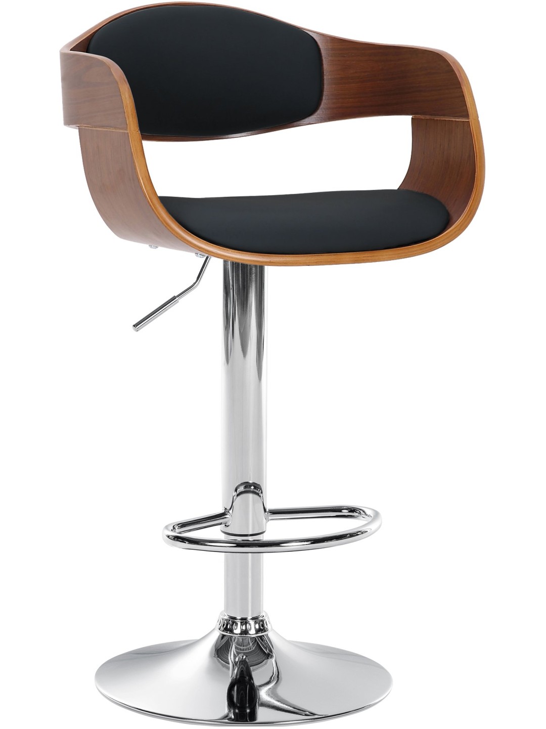 Tabouret de bar Kingston C, noyer/noir