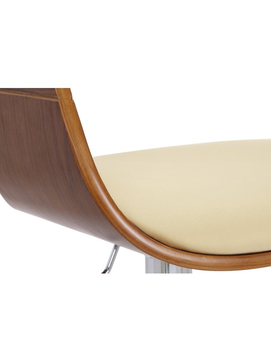 Tabouret de bar Kingston C, noyer/crème Tabouret de bar Kingston C, noyer/crème