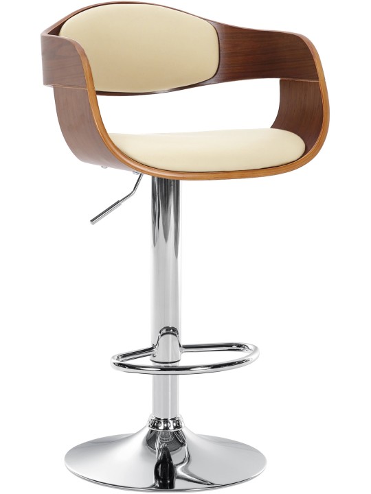 Tabouret de bar Kingston C, noyer/crème Tabouret de bar Kingston C, noyer/crème