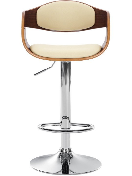 Tabouret de bar Kingston C, noyer/crème Tabouret de bar Kingston C, noyer/crème