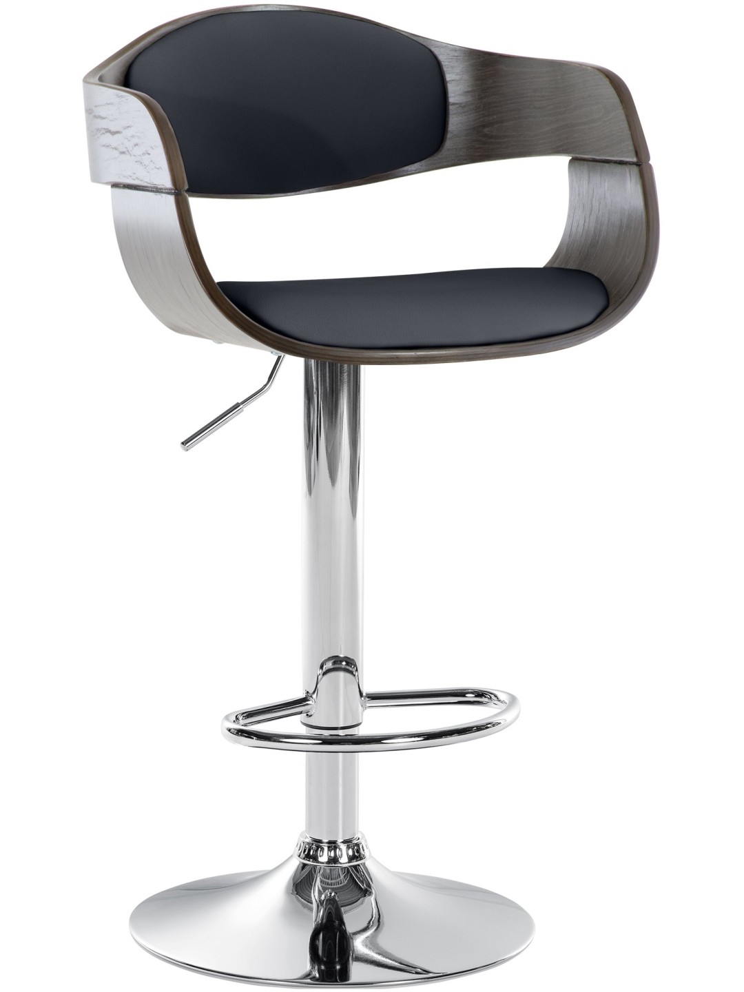 Tabouret de bar Kingston C, noir/gris