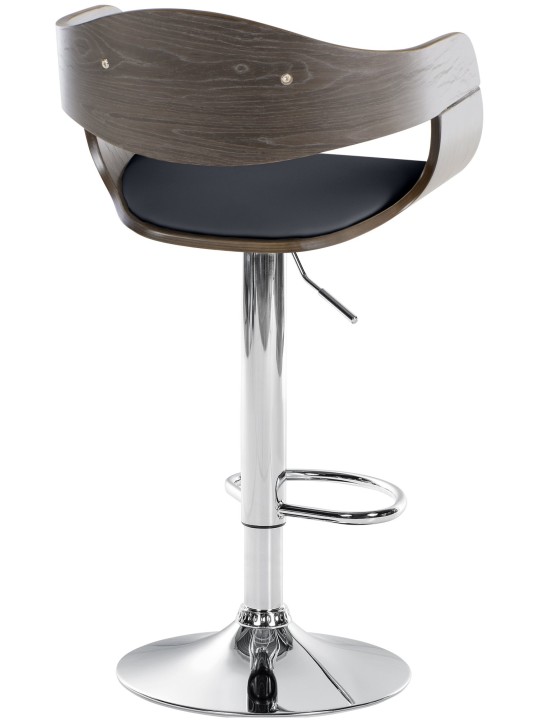 Tabouret de bar Kingston C, noir/gris