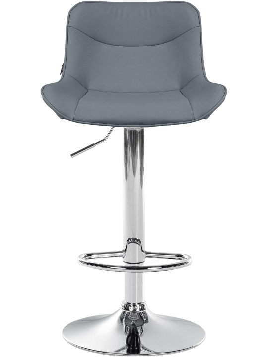 Tabouret de bar Vonore simili cuir chromé, gris Tabouret de bar Vonore simili cuir chromé, gris