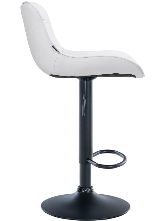 Tabouret de bar Vonore simili cuir, blanc