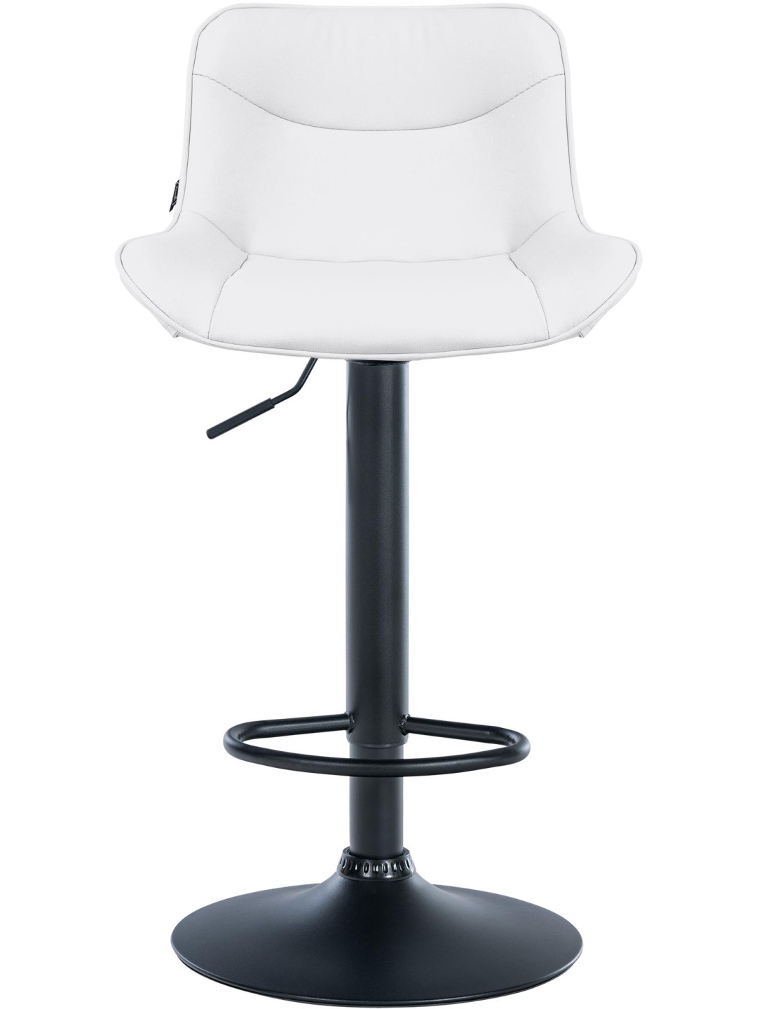 Tabouret de bar Vonore simili cuir, blanc