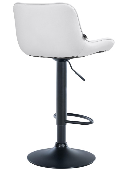 Tabouret de bar Vonore simili cuir, blanc