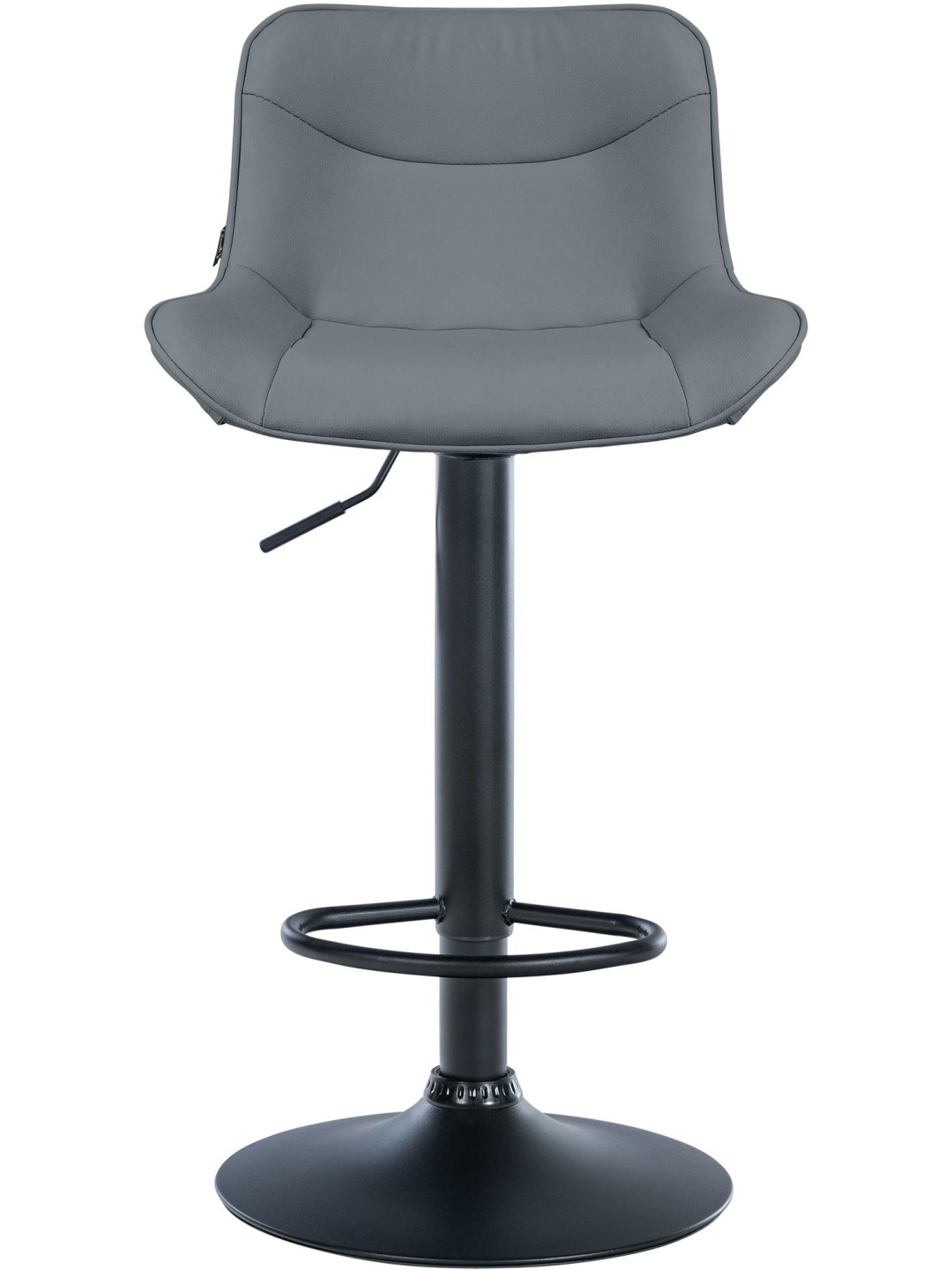 Tabouret de bar Vonore simili cuir, gris