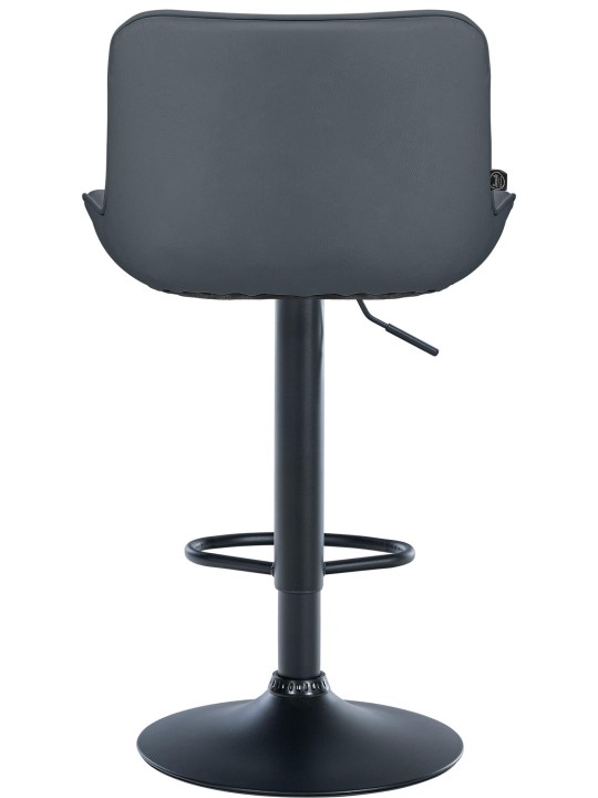 Tabouret de bar Vonore simili cuir, gris