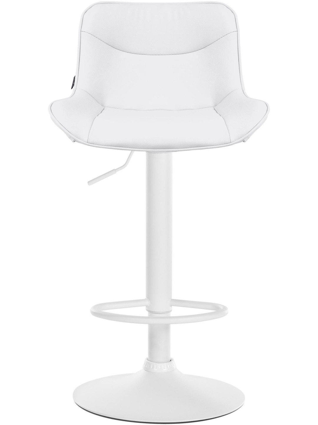 Tabouret de bar Vonore simili cuir, blanc