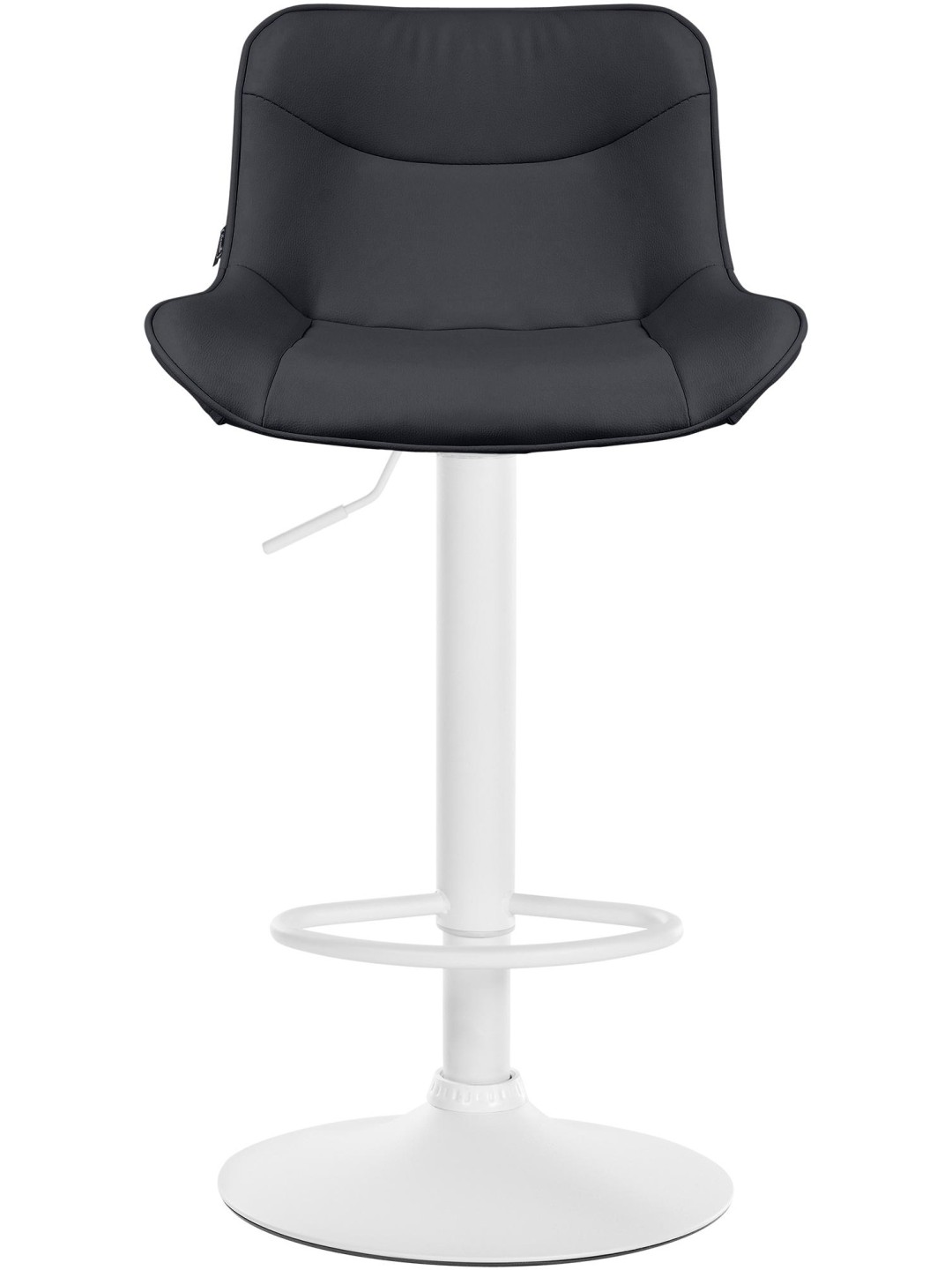 Tabouret de bar Vonore simili cuir, noir