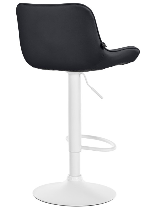 Tabouret de bar Vonore simili cuir, noir
