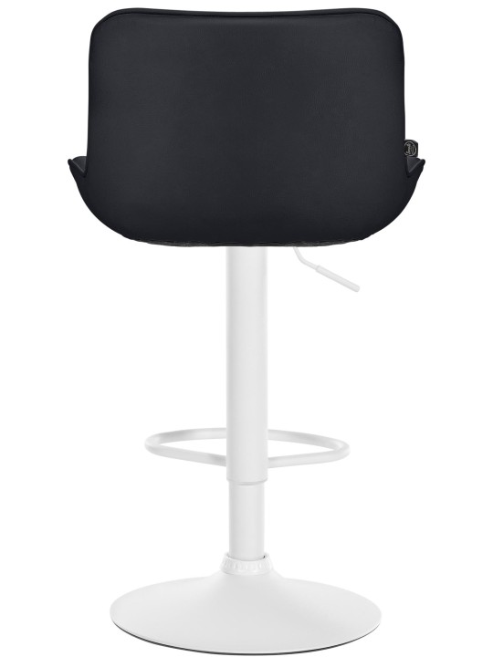 Tabouret de bar Vonore simili cuir, noir