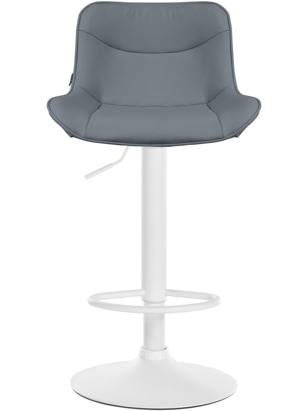 Tabouret de bar Vonore simili cuir, gris