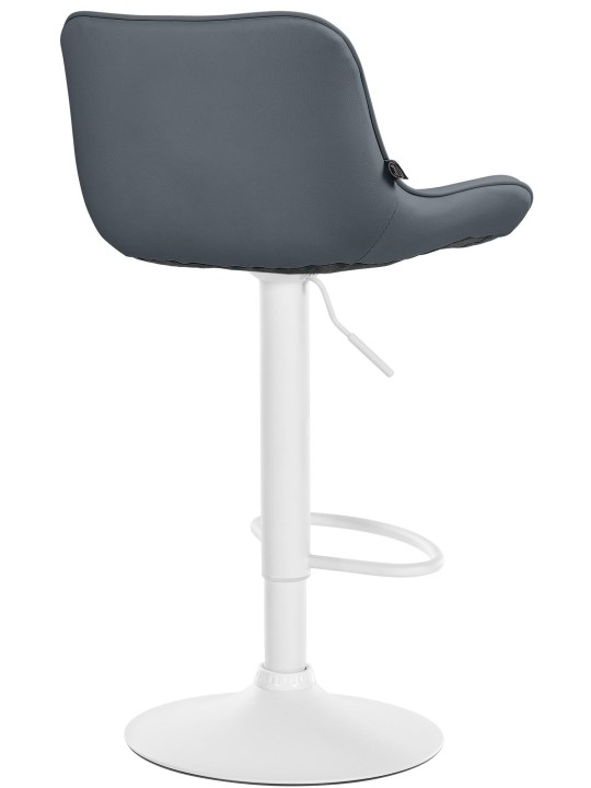 Tabouret de bar Vonore simili cuir, gris