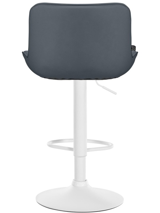 Tabouret de bar Vonore simili cuir, gris