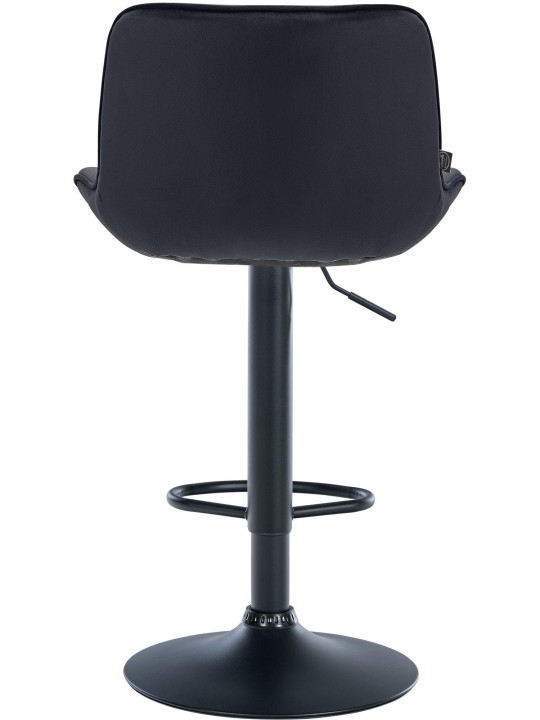 Tabouret de bar Vonore velours, noir Tabouret de bar Vonore velours, noir