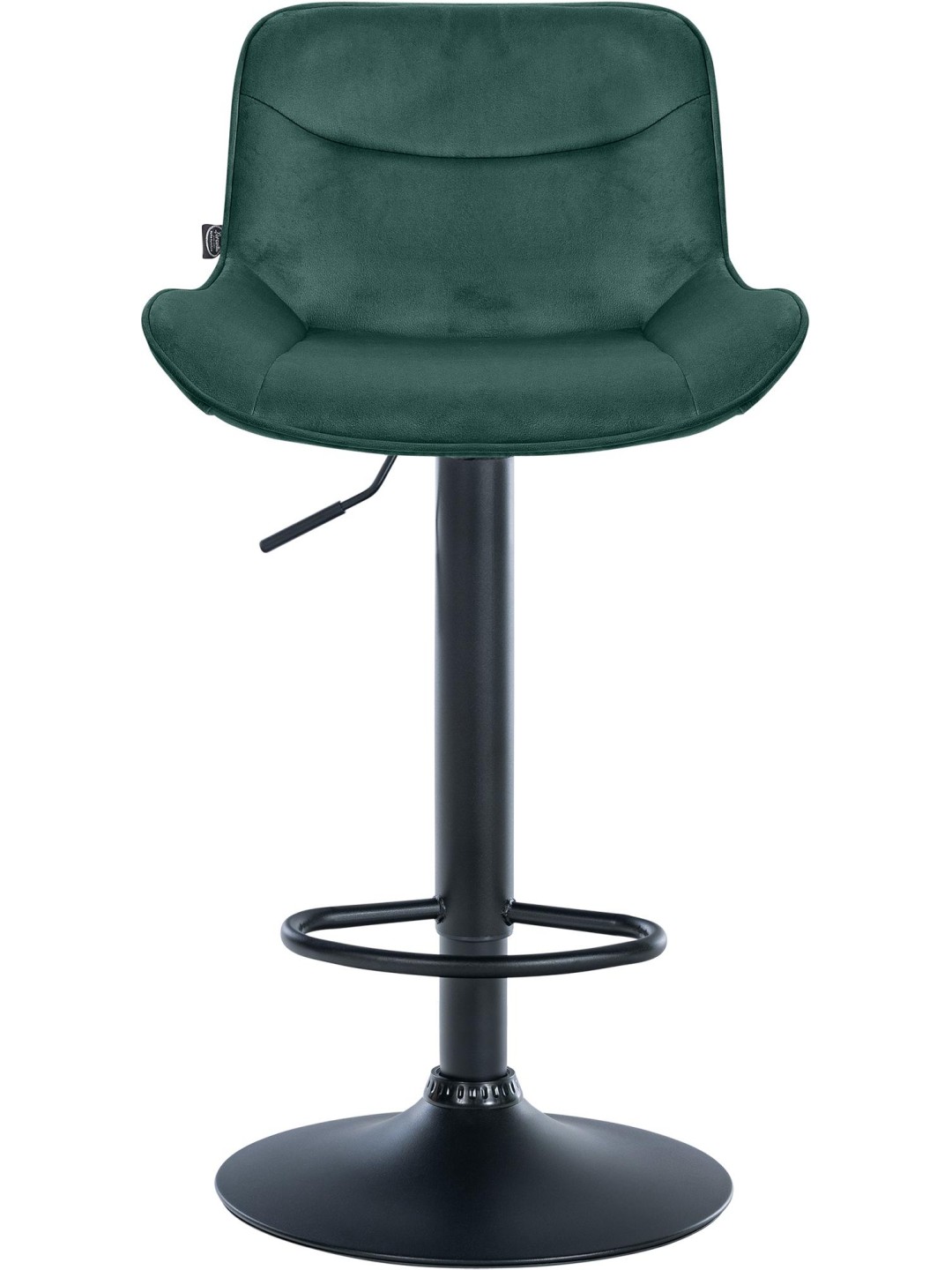 Tabouret de bar Vonore velours, vert