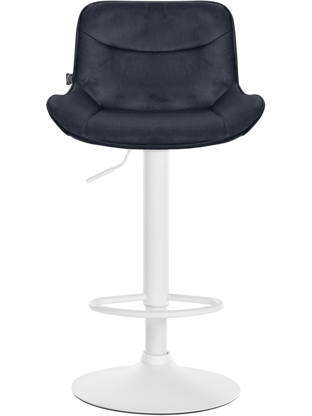 Tabouret de bar Vonore velours, noir