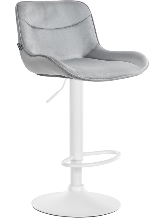Tabouret de bar Vonore velours, gris Tabouret de bar Vonore velours, gris