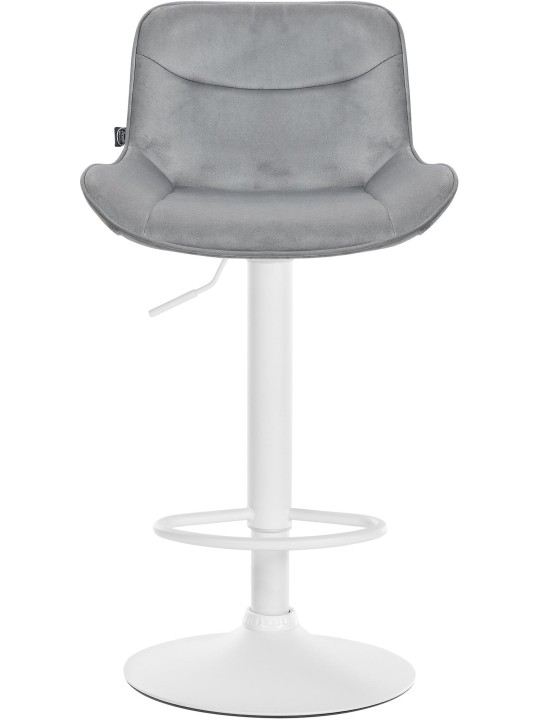 Tabouret de bar Vonore velours, gris Tabouret de bar Vonore velours, gris