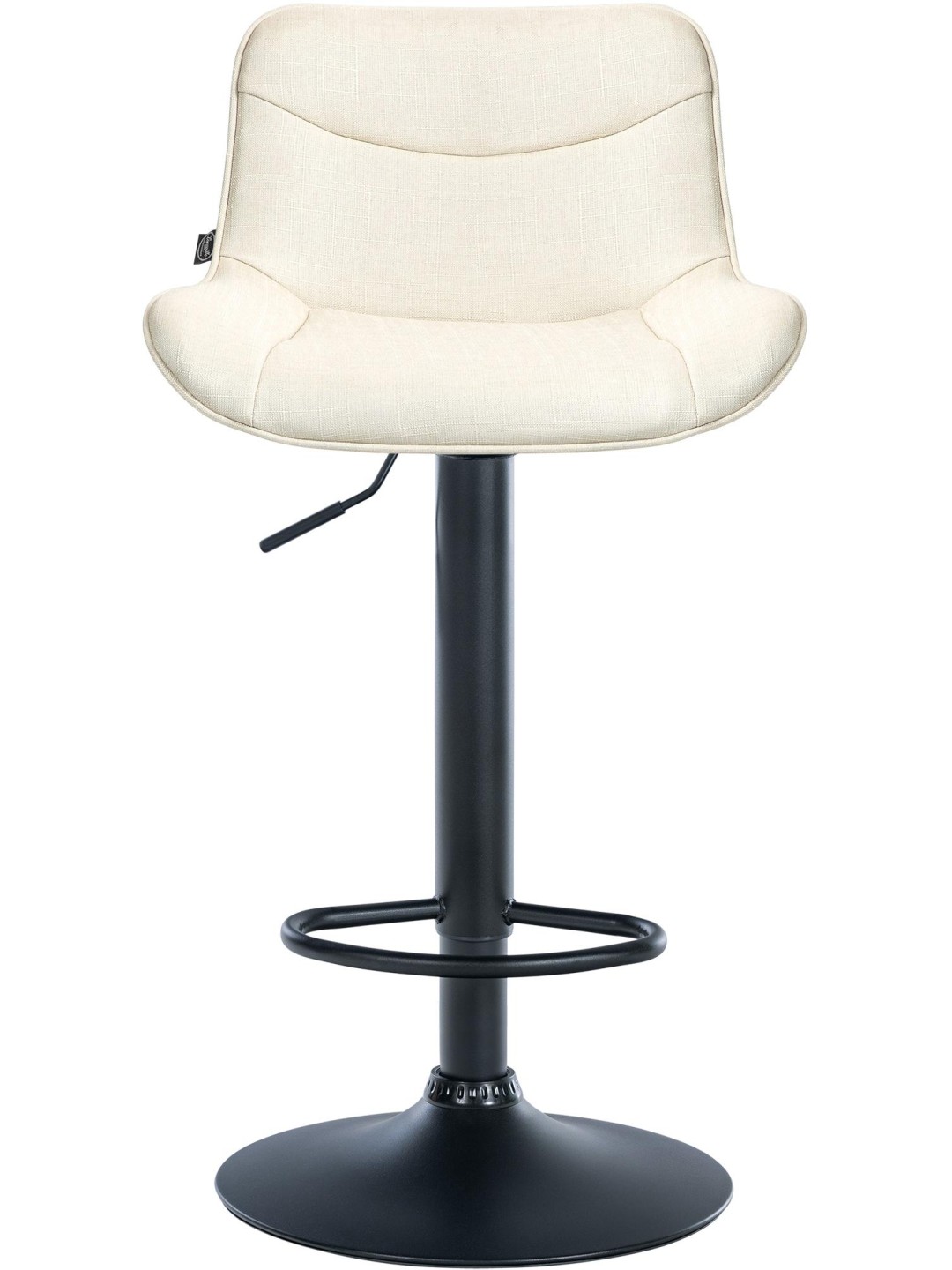 Tabouret de bar Vonore tissu, crème