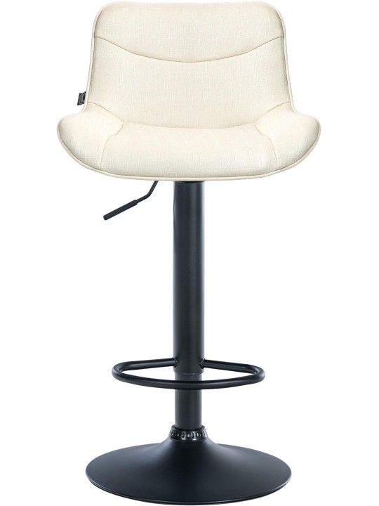 Tabouret de bar Vonore tissu, crème