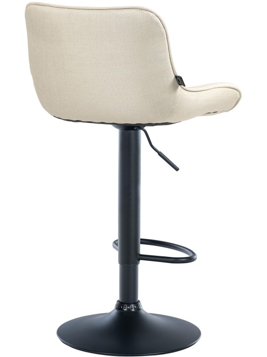 Tabouret de bar Vonore tissu, crème