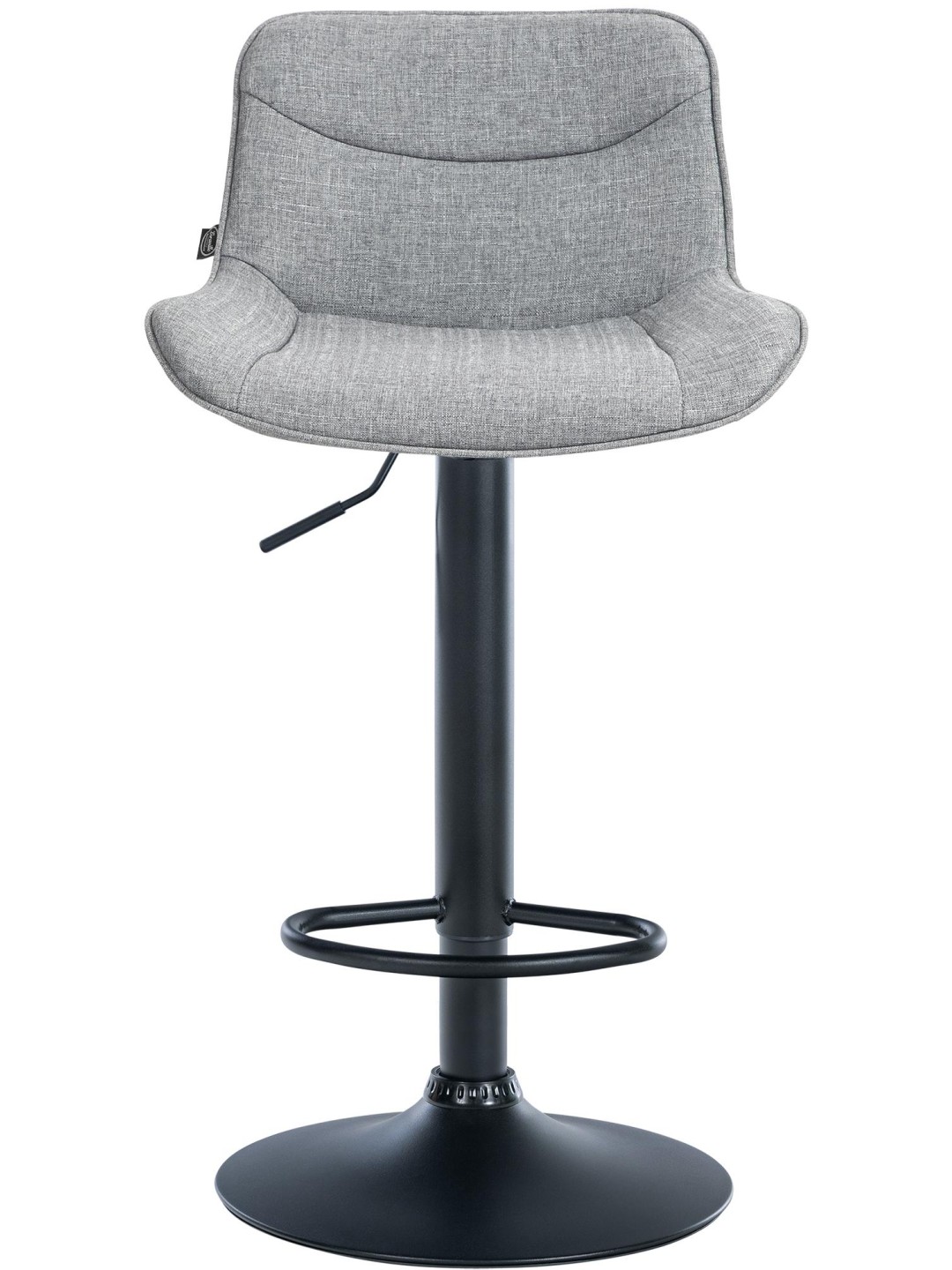 Tabouret de bar Vonore tissu, gris