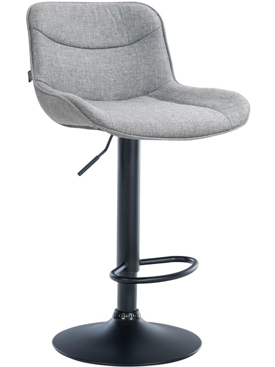 Tabouret de bar Vonore tissu, gris