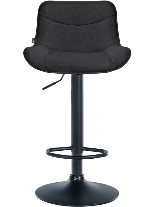 Tabouret de bar Vonore tissu, noir Tabouret de bar Vonore tissu, noir